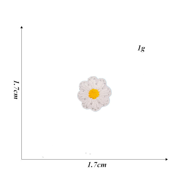 Silitysrauta-laastari Ommeltavat laastarit Daisy Flower Patches 24 kappaletta Creat