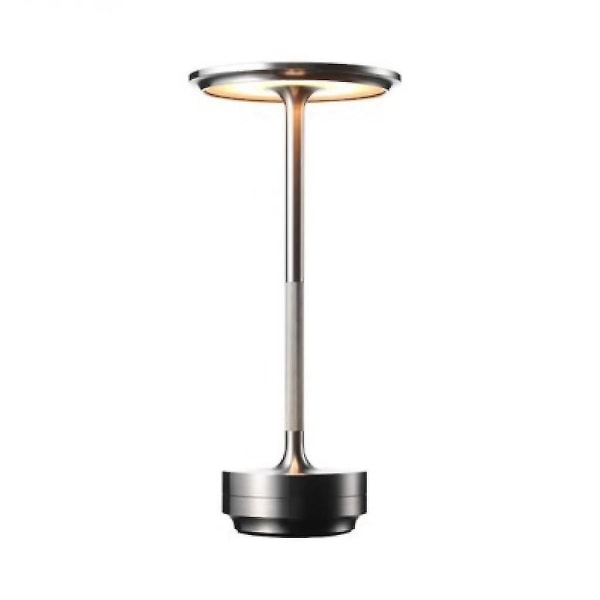 Sladdlös skrivbordslampa - Dimbar metall USB uppladdningsbar skrivbordslampa - 1 st - XIN silver