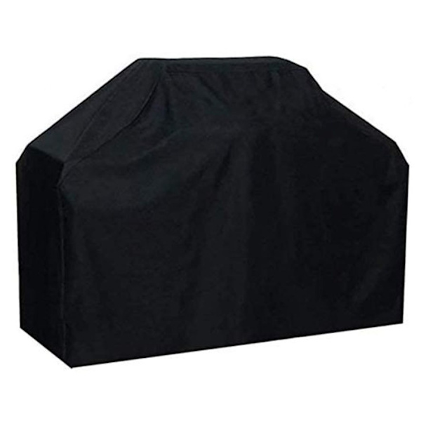 Grillöverdrag, grillskydd, gasolgrillöverdrag, vattentätt BBQ-överdrag, skyddshölje, grilltäcke, svart, 145x61x117cm