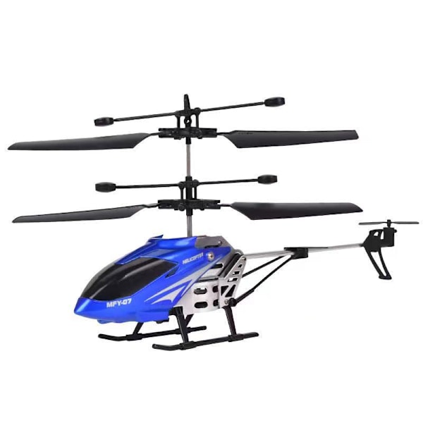 Mini RC Helikopter Suspension Induktion Flyvemaskine Legetøj Blue