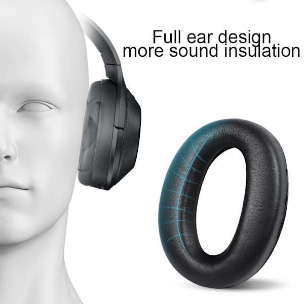 INF Öronkuddar för Sony WH-1000XM4 1 par Svart Sort