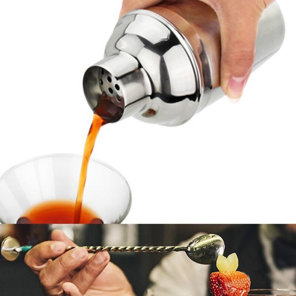 750 ml rustfrit stål bar cocktailshaker sæt barudstyr værktøjer