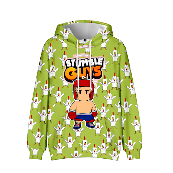 Stumble Guys 3D Print Hoodie Barnkappa Hoodie Yttertøj 10 120 10