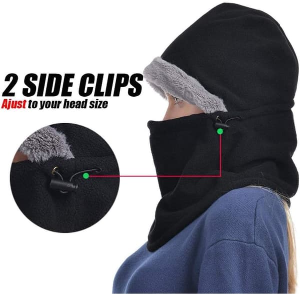 Vinter Balaclava Fleece Hætte Termisk Skimaske Kold-FA-
