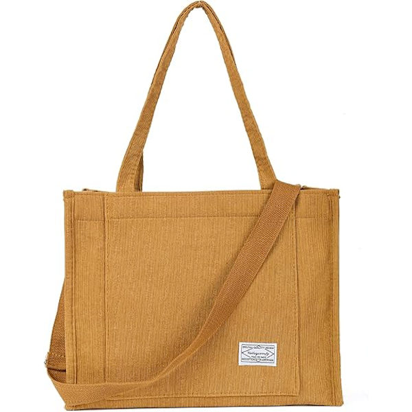 Casual Corduroy Väskor Crossbody Väska Handväska för Kvinnor Resa Axelväskor Handväskor Eco Väska