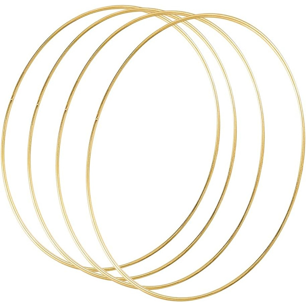 30 cm stor metallring guldmetallgirlang för DIY-bröllop