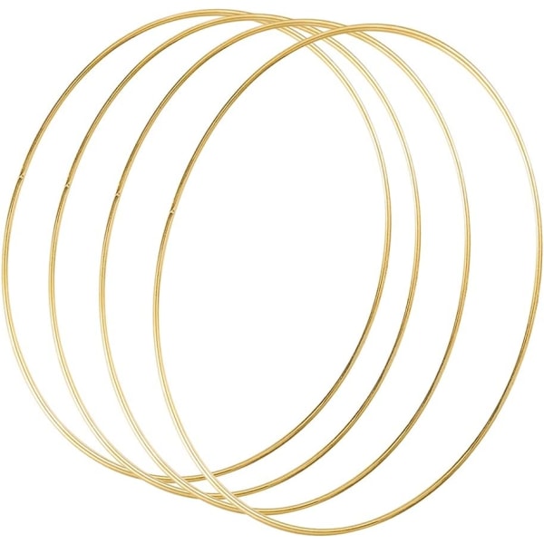 Stykker 30 cm Stor Metal Ring Guld Metal Girlande til DIY Bryllup