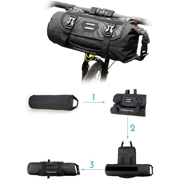 Vandtæt cykelstyr taske MTB front kurv taske pannier