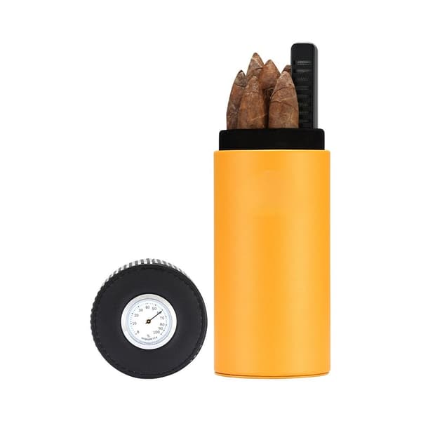 Cigarrör Rese Humidor Box Läder Bärbar Fodral-FA-