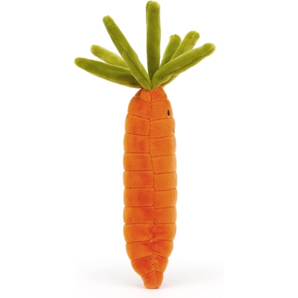 Jellycat Vivacious Vegetables Porkkana Täytetty Pehmolelu, 6,5 tuumaa | Kasvispehmolelu | Upea Lahjaidea
