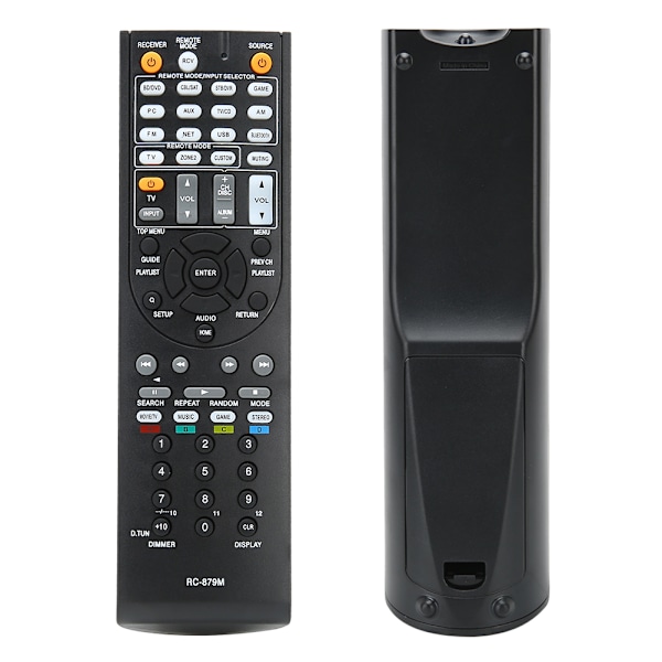 RC-879M erstatningsfjernkontroll Passer for ONKYO AV-mottaker TX-NR535 TX-SR333 HT-R393 HT-S3700