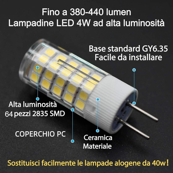 5 stk Mini LED-lamper LED-lampeperler Keramiske Mais Lampe G4 Lamper