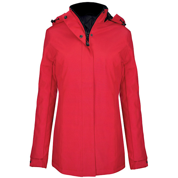 Kariban Dame/Kvinde Parka Jakke med Hætte XL Rød XL Red