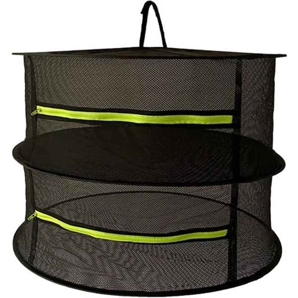 Torkningsnät med dragkedja 2 lager Fällbar 61 cm x 61 cm x 38 cm B