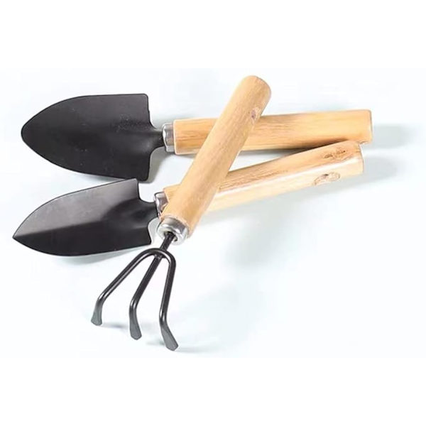 Verktygssats, en uppsättning av 3, spade, skyffel, kratta, handspade