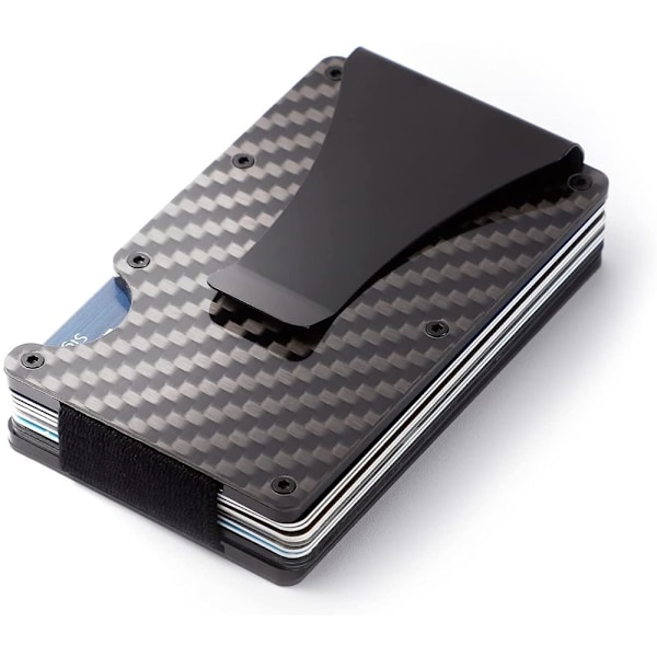 Kortholder i kulfiber RFID Sort - Julegave One size