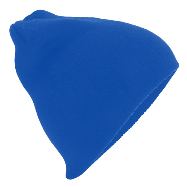Beechfield enfärgad enkel stickad vintermössa i en storlek, färg Bright Royal One Size Bright Royal