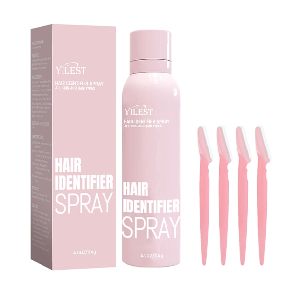 Håridentifierande spray för ansiktsrakning, håridentifierande spray för dermaplaning, dermaplaning ansiktsspray för att ta bort oönskat hår Without knife