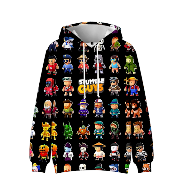 Stumble Guys 3D Print Hoodie Barnkappa Hoodie Yttertøj 10 S 10