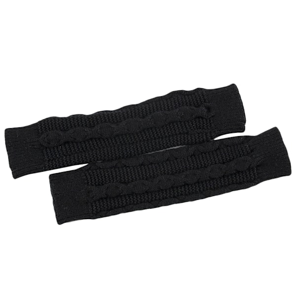 Dam Stickade Varma Ärmhandskar Varm Handvott Black