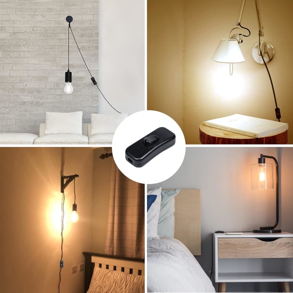 3 stk 2A vippbryter for innfelt belysning, 2 eller 3 ledningsbelysning