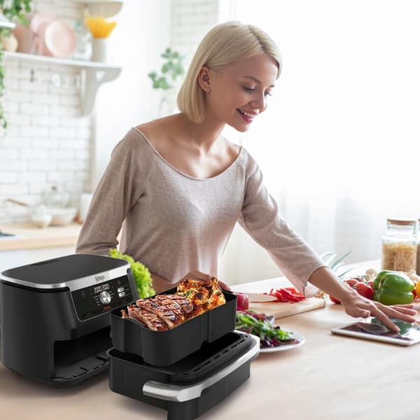 Silikoneforme til Airfryer, Ninja Flex Drawer Airfryer, Genanvendelige til 10.4L-FA- Black 1