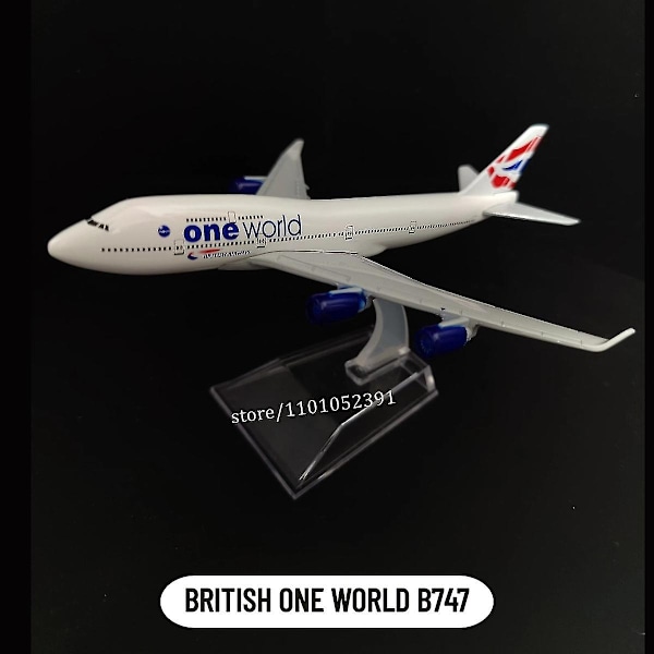 1:400 Skala metallflymodell Replika Dhl Boeing 757 Flymodell Diecast modell Flymodell Hemmakontor Miniatyrleksaker för barn - Perfekt 118.ONE world B747