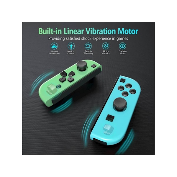 Nintendo Switch Joy Con Controller Neon Trådløs Gamepad (Lilla/Grønn Blekksprut Mønster)