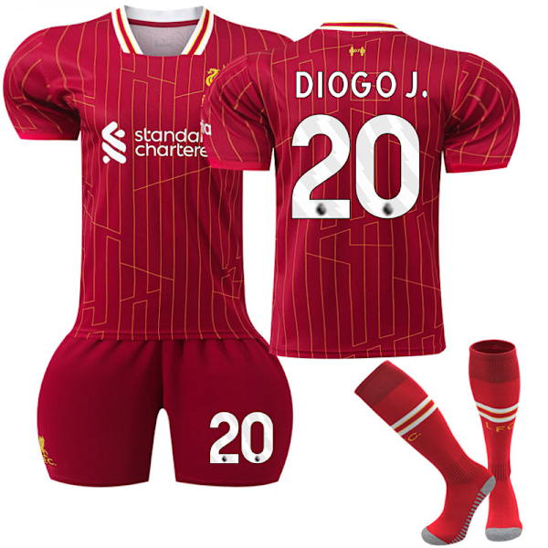 24-25 Nya Liverpool Hemmafotbollströjor #20 Diogoj. Träningströjor M