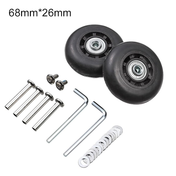 2 kpl Vaihda pyörät Matkalaukun pyörät 68MM*26MM-FA5- 68mm*26mm