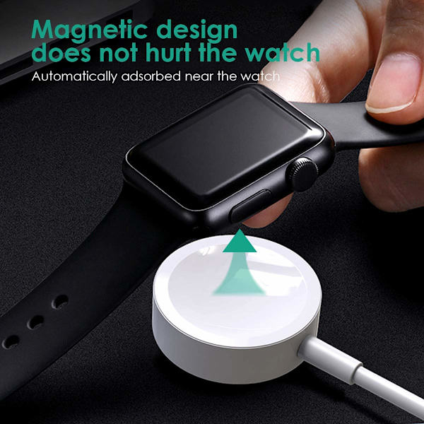 Klocka, klocka Laddningskabel MFi-certifierad magnetisk trådlös bärbar laddare Laddningskabel Kompatibel för Apple Watch Series SE 6 5 4 3