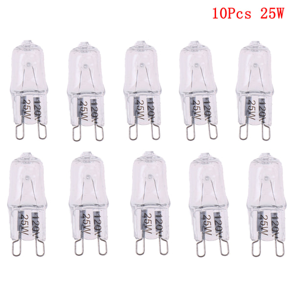 10 stk G9-stift Halogen 120V 25W 40W 60W Glødelampe JCD G9 25W