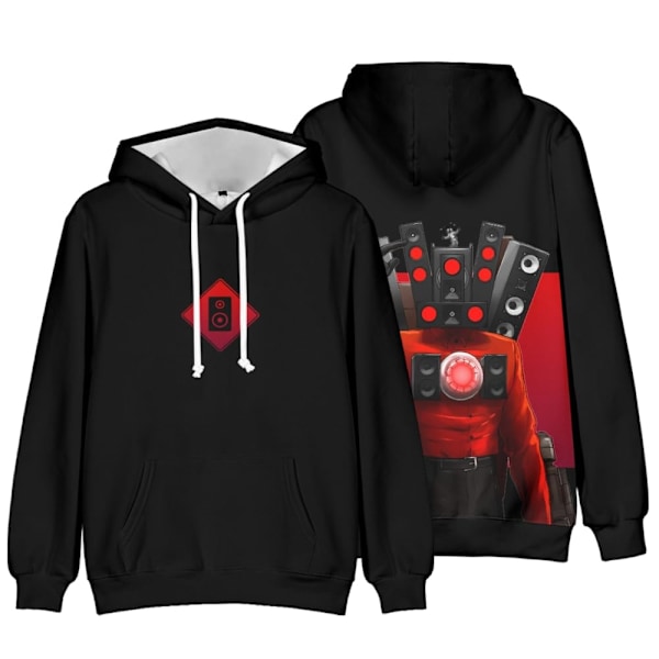 Populär Hiphop-Hoodie för Barn Mode Skibidi Toaletttröja E 120cm E