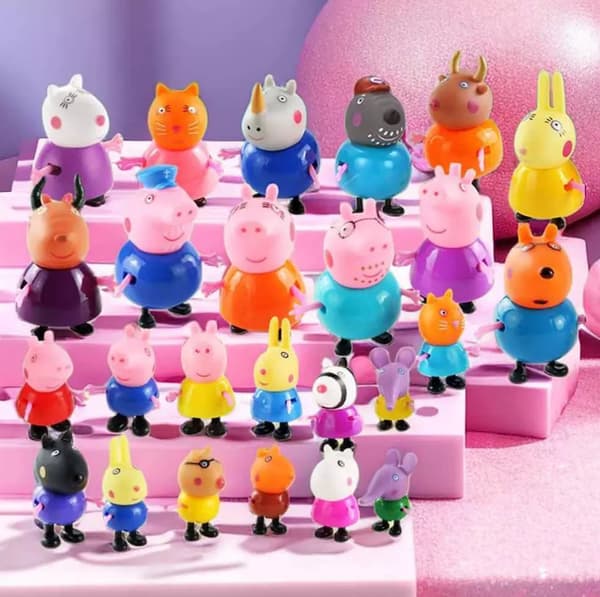 25-dele Gurli Gris Familie & Venner Actionfigur Legetøjssæt
