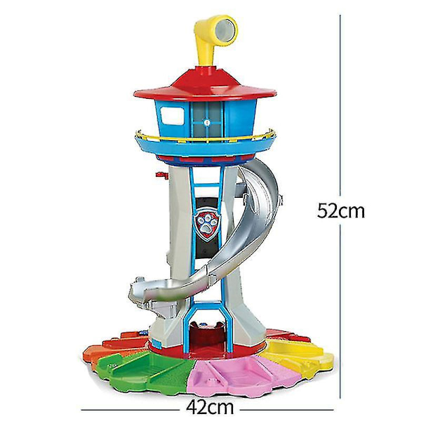 Oversize Paw Patrol Tårn Hovedkvarter Legetøj med Musiklys Paw Patrol Lookout Legetøjssæt Børnefødselsdagsgave Roman 1 tower