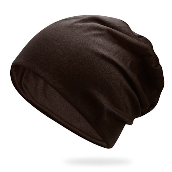 Kvinde Mænd Smart Hue Tynd Hip-hop Blød Stræk Slouchy Skull Cap Ny coffee