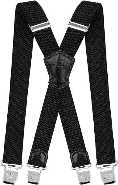 Kraftige 4 cm seler med sterke metallklemmer for menn og kvinner