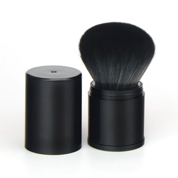 Retractable Makeup Brush - A Large Powder Blush Brush Black