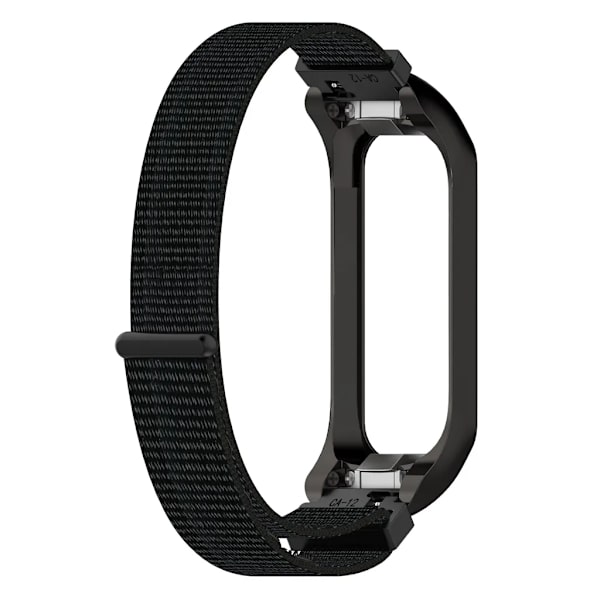 Samsung Galaxy Fit2 SM-R220 Nylon-kardborreband (Mörk Svart + Svart Ram) Svart