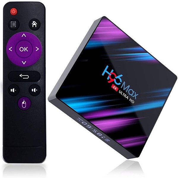 H96 Max Smart Android 9.0 TV-Box Quad Core 4K H.265 4GB + 32GB WiFi Media Player