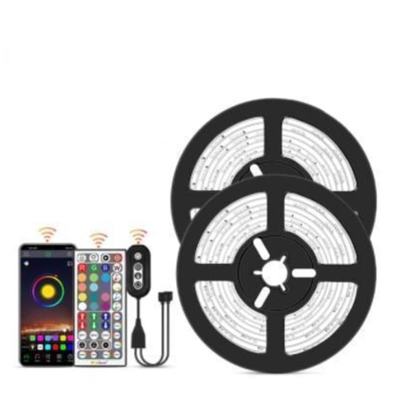 20M - 44-Tast Musik LED-Strips - APP-styring - Musikstyringsboks MultiColo multicolor 20m 44key music led strip 18LED/m