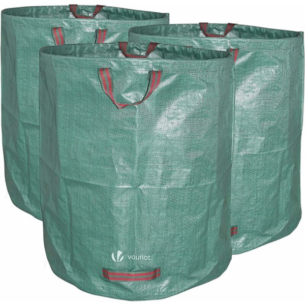 XXL Have Sæt med 3 Haveposer 272L Heavy Duty Haveaffald