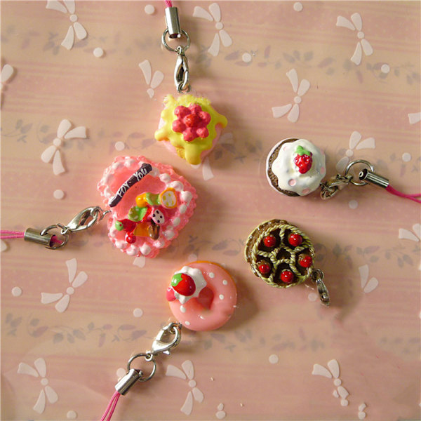 30 kpl/setti Mini kakku lasi riipus DIY koriste Berlock Nec Multicolor
