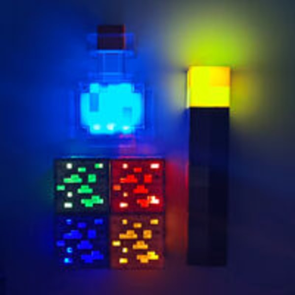 Minecraft spil gruvedrift enhed genopladelig lampe nattebrug lommelygte