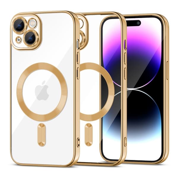Tech-Protect iPhone 15 Cover med MagSafe & MagShine i Guld