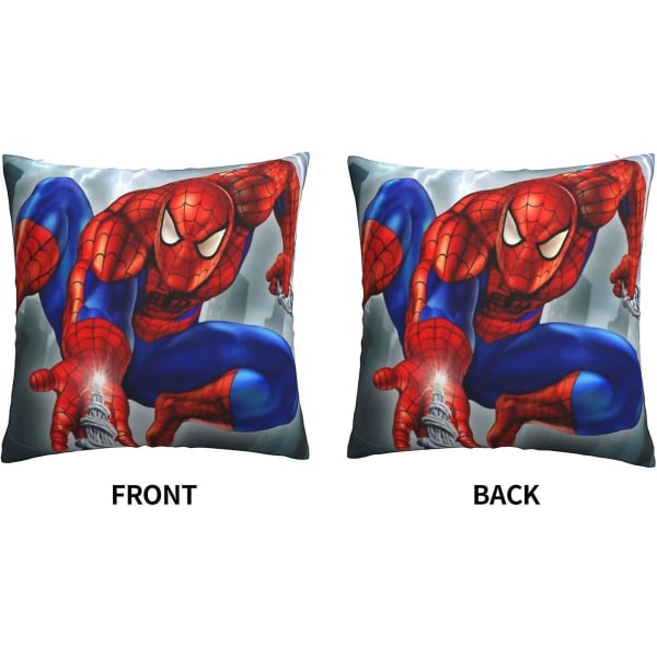 Mjukt och hållbart Spiderman-överdrag Fyrkantigt fodral för hemmasoffa, bilinredning 45 X 45 cm, set med 1