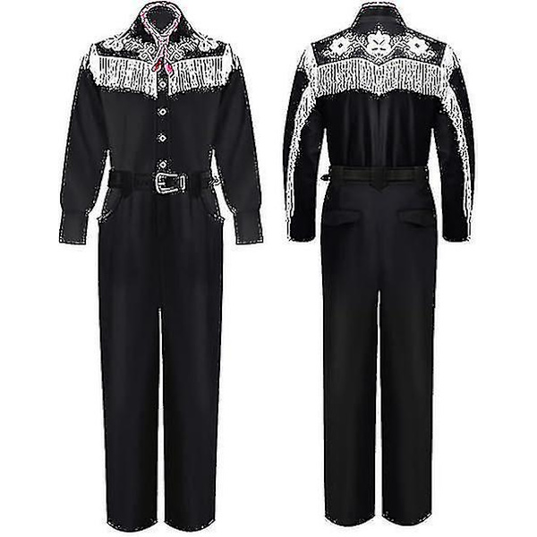 Jumpsuit Ken Cowboy Outfit Scarf Hatt Mand Kostume L