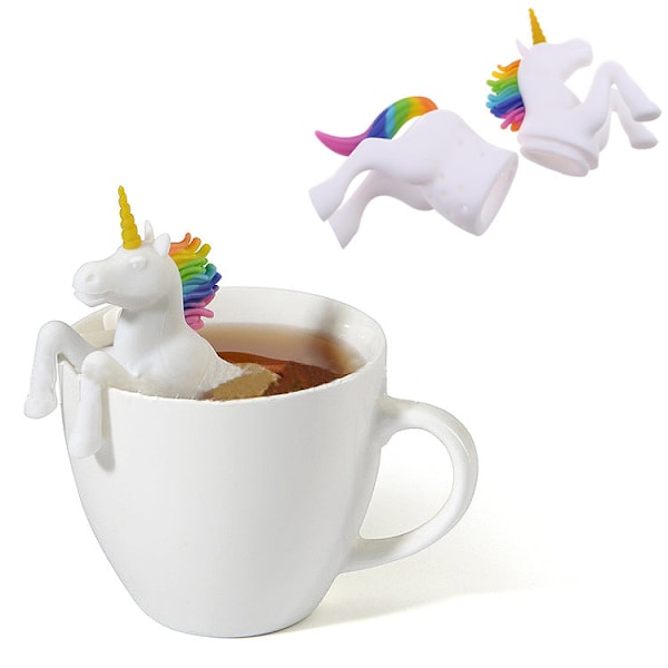 Tesil / Tekande i Silikon - Pony / Unicorn - Enhjørning white 40