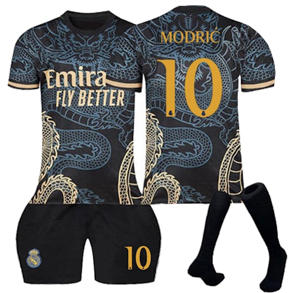 23-24 Real Madrid Dragon Black Special Edition Fodboldtrøjer Børnefodboldudstyr Nr. 10 Modric No.10 Modric XL