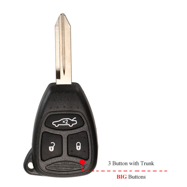 Casknyckel 10x, 2/3/4/5/6 Buto til Chrysler Aspen 300 Dodge RAM Caravan Jeep Commander Grand Cherokee 3 Big BTN Trunk